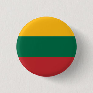 Litouwse vlag, vlag van Litouwen Ronde Button 3,2 Cm