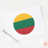 Litouwse vlag, vlag van Litouwen Ronde Sticker (Envelop)