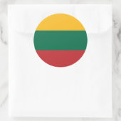 Litouwse vlag, vlag van Litouwen Ronde Sticker (Tas)