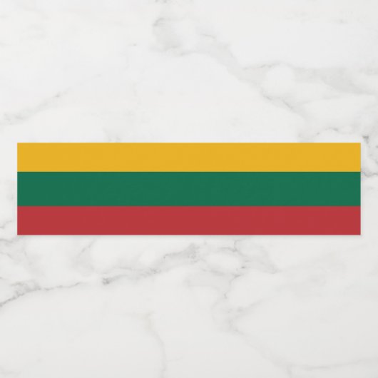 Litouwse vlag waterfles etiket (Enkel label)