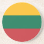 Litouwse vlag zandsteen onderzetter (Voorkant)