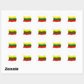 Litouwse Vlagsticker Ronde Sticker (Vel)