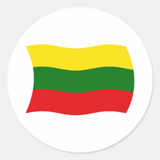 Litouwse Vlagsticker Ronde Sticker (Voorkant)