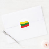 Litouwse Vlagsticker Ronde Sticker (Envelop)