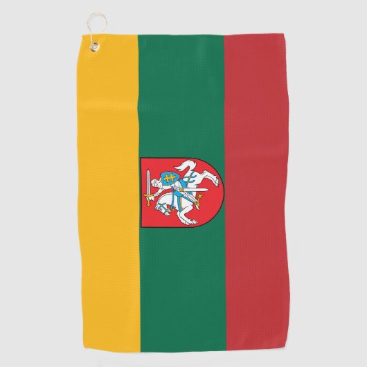 Litouwse wapenschild golfhanddoek (Voorkant)