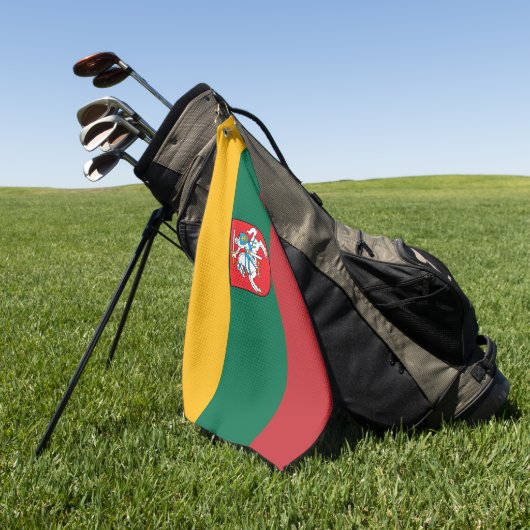 Litouwse wapenschild golfhanddoek (Groen)