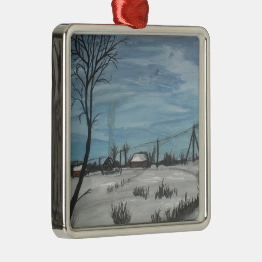 litouwse winter metalen ornament (Rechts)