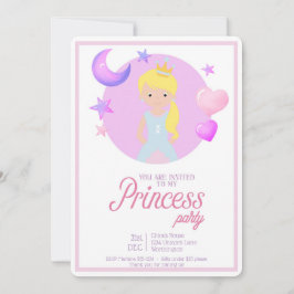 Litte Princess Birthday Party Invitation Kaart