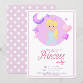 Litte Princess Birthday Party Invitation Kaart