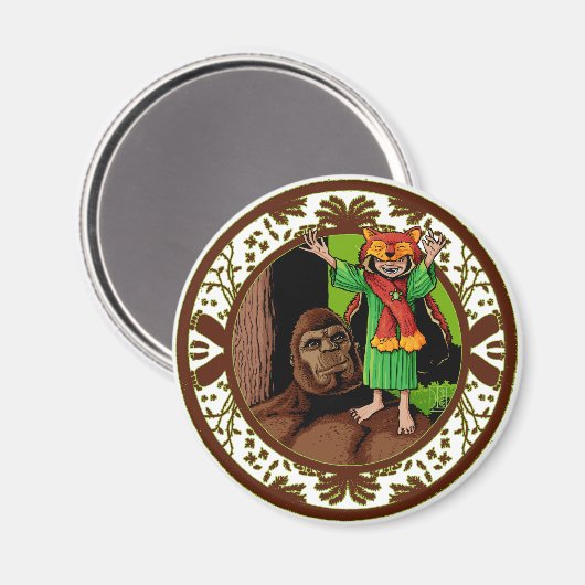 Litte Red Mighty Nizz Bigfoot Magneet (Voorkant / Achterkant)