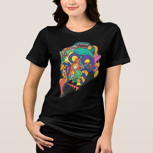 Littekens op het gezicht Tri-Blend shirt (Voorkant)