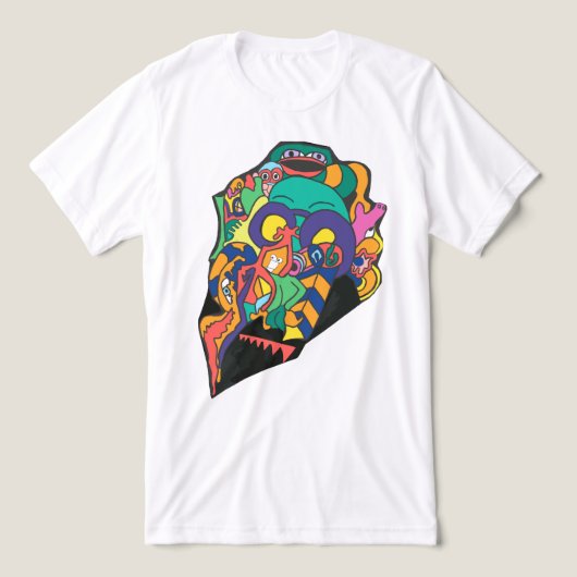 Littekens op het gezicht Tri-Blend shirt (Design voorkant)