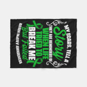 Littekens vertellen verhaal Traumatische hersenlet Fleece Deken (Voorkant (Horizontaal))