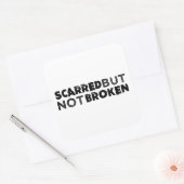 Littekenvorming maar niet gebroken witte Sticker (Envelop)