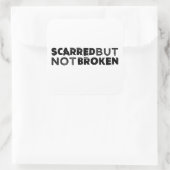 Littekenvorming maar niet gebroken witte Sticker (Tas)