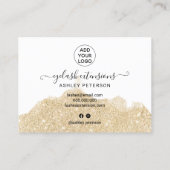 litter in de naslagwerken visitekaartje (Achterkant)