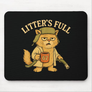 Litter Is Vol Kat Liefhebbers Grappige Zes Zeven 6 Muismat
