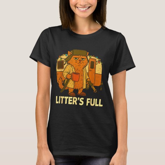 Litter’s Full Cat Parody Shirt Litter’s Full  (Voorkant)