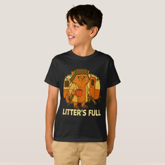 Litter’s Full Cat Parody Shirt Litter’s Full  (Voorkant volledig)