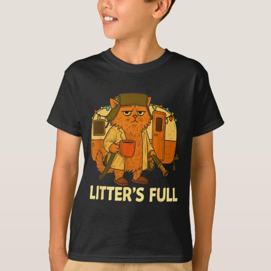 Litter’s Full Cat Parody Shirt Litter’s Full  (Voorkant)