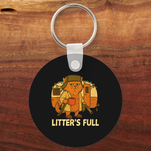 Litter’s Full Cat Parody Shirt Litter’s Full  Sleutelhanger (Voorkant)