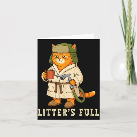 Litter’s Full Funny Cat Christmas Mpy For Cat Love Kaart (Voorkant)