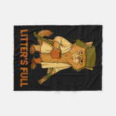 Litter’s Full Funny Cat Lovers Christmas For Men W Fleece Deken (Voorkant (Horizontaal))