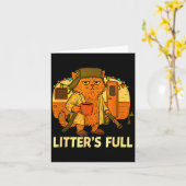Litter’s Full Funny Cat Lovers Christmas For Men W Kaart (Gele Bloem)