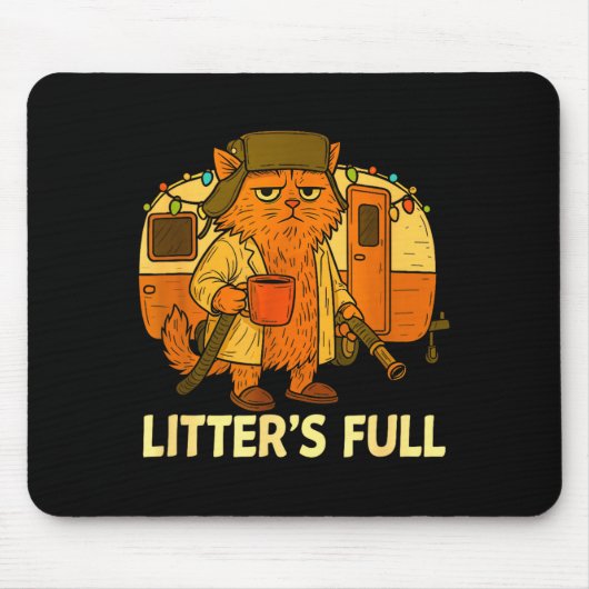 Litter’s Full Funny Cat Lovers Christmas For Men W Muismat (Voorkant)