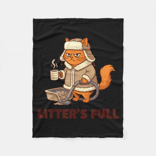 Litter’s Full Funny Cat Lovers Christmas Xmas  Fleece Deken (Voorkant)