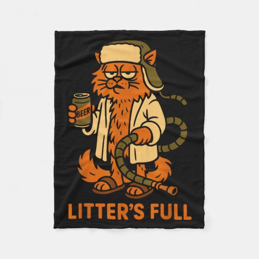 Litter’s Full Funny Cat Lovers Christmas Xmas  Fleece Deken (Voorkant)