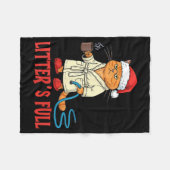 Litter’s Full Funny Cat Lovers Christmas Xmas  Fleece Deken (Voorkant (Horizontaal))