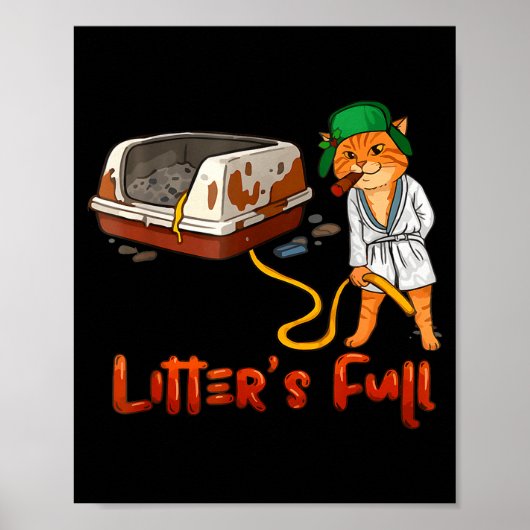 Litter’s Full Funny Cat Lovers Christmas Xmas Mpy Poster (Voorkant)