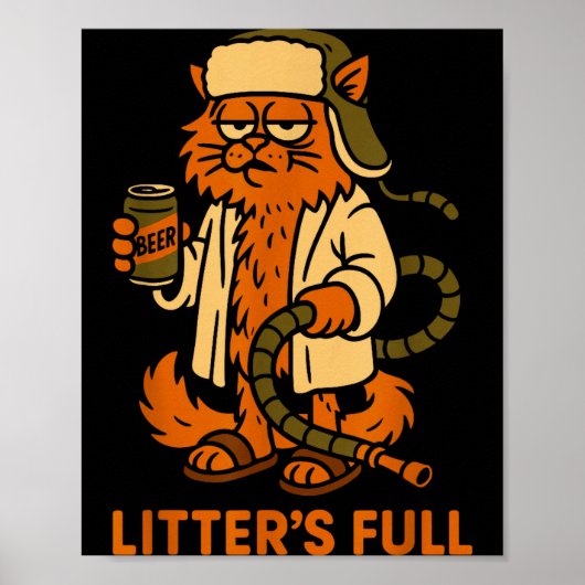 Litter’s Full Funny Cat Lovers Christmas Xmas  Poster (Voorkant)
