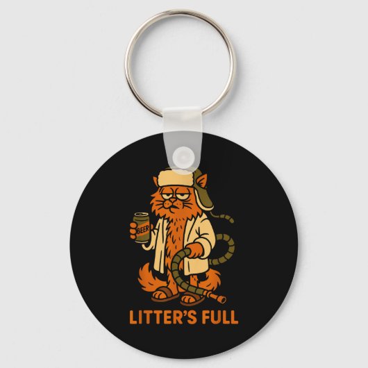 Litter’s Full Funny Cat Lovers Christmas Xmas Sleutelhanger (Voorkant)