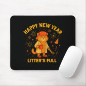 Litter’s Full Funny Cat Lovers Happy New Year  Muismat (Met muis)