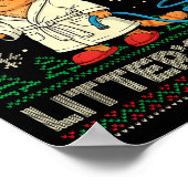 Litter’s Full Funny Cat Lovers Ugly Christmas Swea Poster (Hoek)