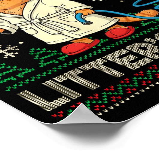 Litter’s Full Funny Cat Lovers Ugly Christmas Swea Poster (Hoek)