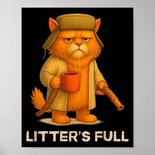 Litter’s Full Funny Cat Parody Lovers Christmas Xm Poster (Voorkant)