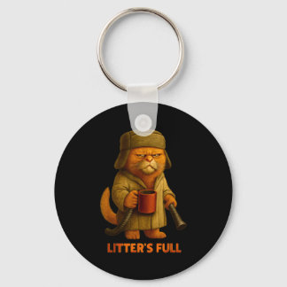Litter’s Full Kattenparodie T-shirt Sleutelhanger