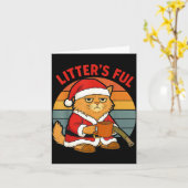 Litter’s Volle Katten Kerst Kleding Vermoeide Litt Kaart (Gele Bloem)