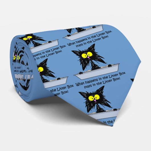 Litterbox Cat Stropdas (Opgerold)