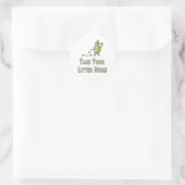 Litterbug Neem je vuilnisthuis Ronde Sticker (Tas)