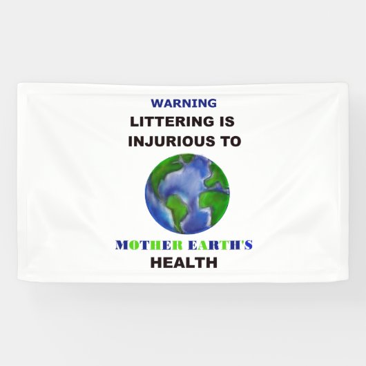 Littering is schadelijk spandoek (Horizontaal)