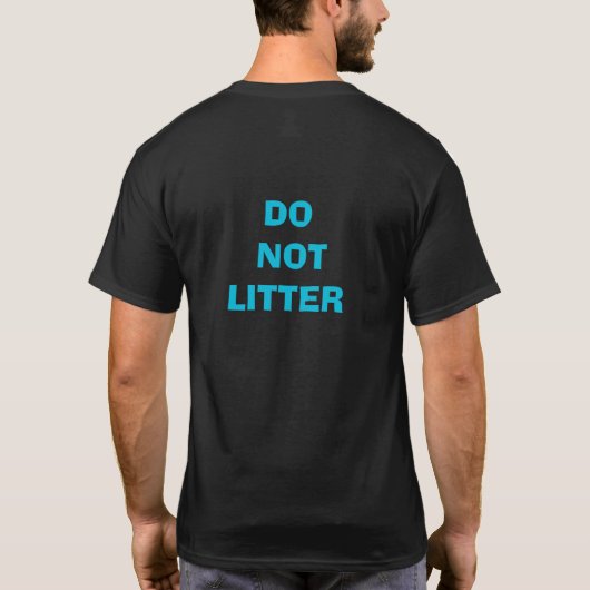 Littering is schadelijk t-shirt (Achterkant)