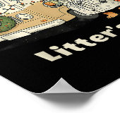 Litter's Full Christmas Cat, Funny Christmas Kitty Poster (Hoek)