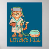 Litters Full Funny Cat Lovers Christmas Funny Gift Poster (Voorkant)