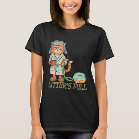 Litters Full Funny Cat Lovers Christmas Funny Gift T-shirt (Voorkant)