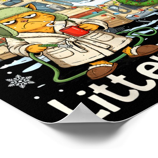 Litter's Full Funny Cat Parody Outfit Sarcastic Ch Poster (Hoek)