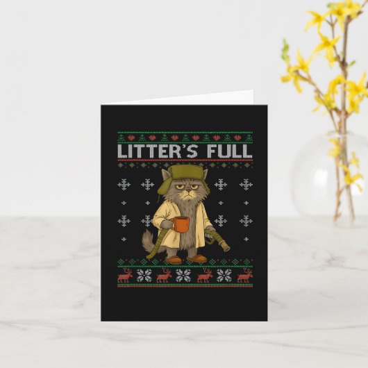 Litter's Full Funny Parody Outfit Sarcastic Christ Kaart (Gele Bloem)